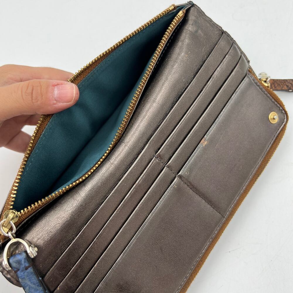 Henri Bendel Patchwork Snake Embossed Leather Wal… - image 6